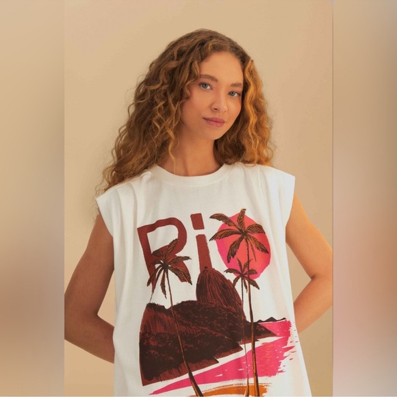 Farm Rio Off-White Rio Sleeveless Jumpsuit - Picture 3 of 9